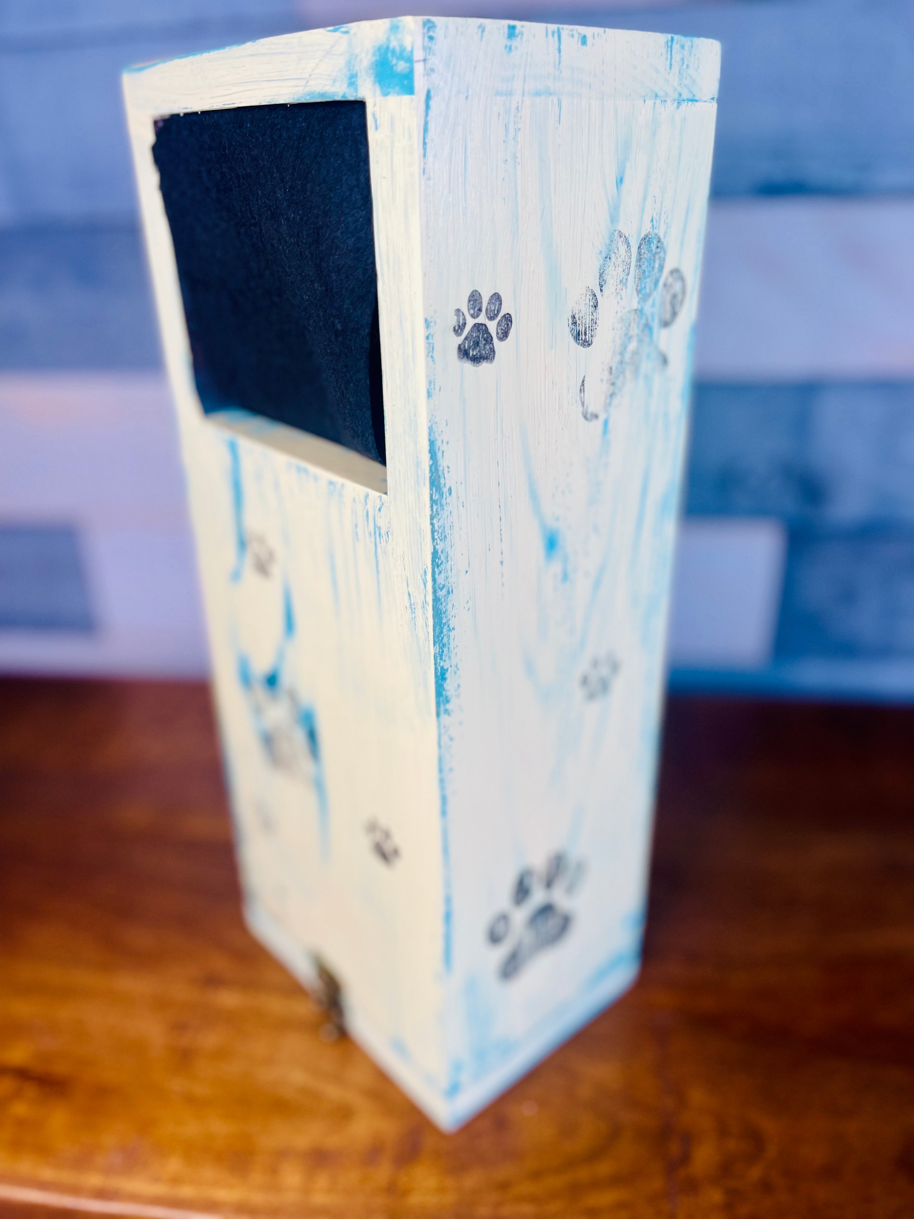 Dog Poop Receptacle (Yellow and Blue)